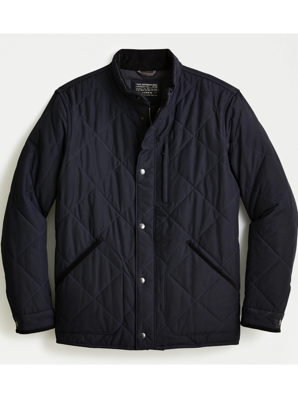 J.Crew Sussex Quilted Black Jacket
